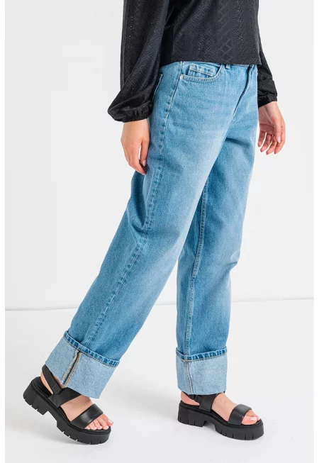 Прави дънки с 5 джоба - Светлосин