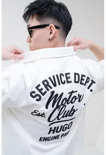 Риза Ebronn с надписи - Бял/Черен