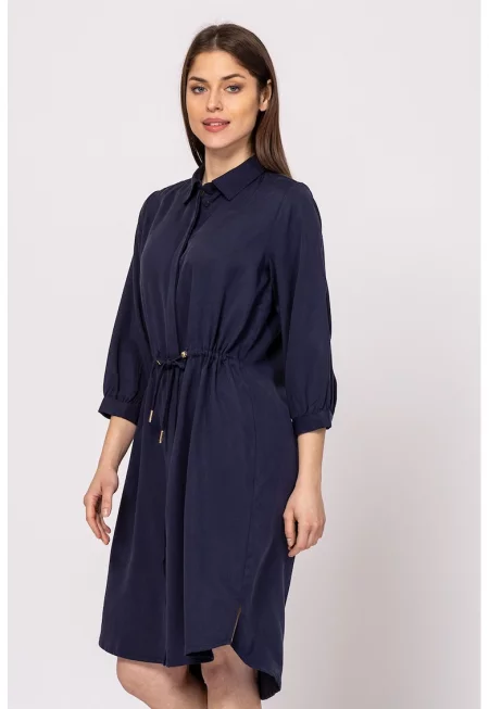 Рокля-риза Villach със странични цепки - Тъмносин