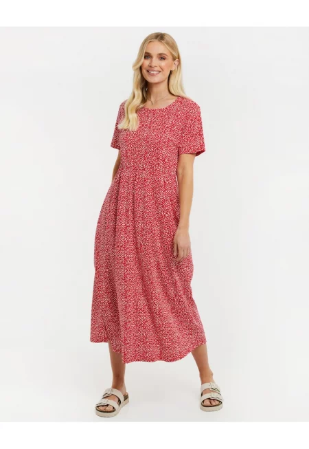 Рокля THB Danni Smock 3921 с джобове встрани