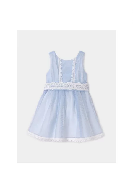 Рокля за момиче -  34701 - Полиестер - Небесно синьо