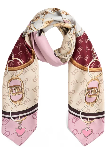Шал с фигурален принт - Розово/Многоцветен