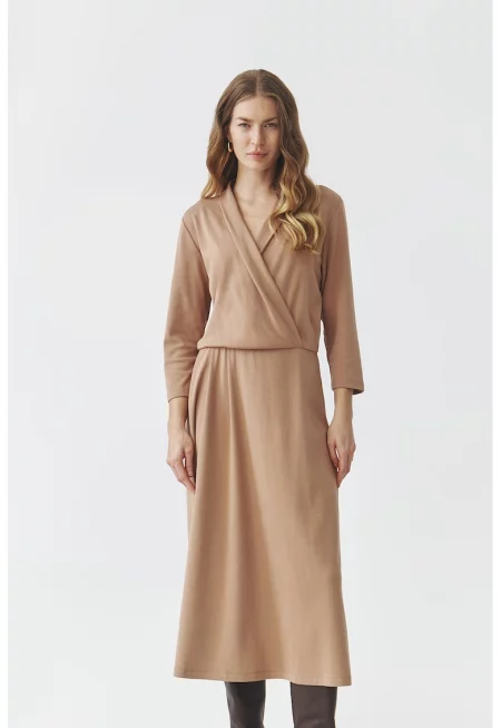 Шпиц рокля с модал - Бежов