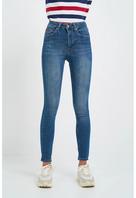 Скини дънки с памук - Син