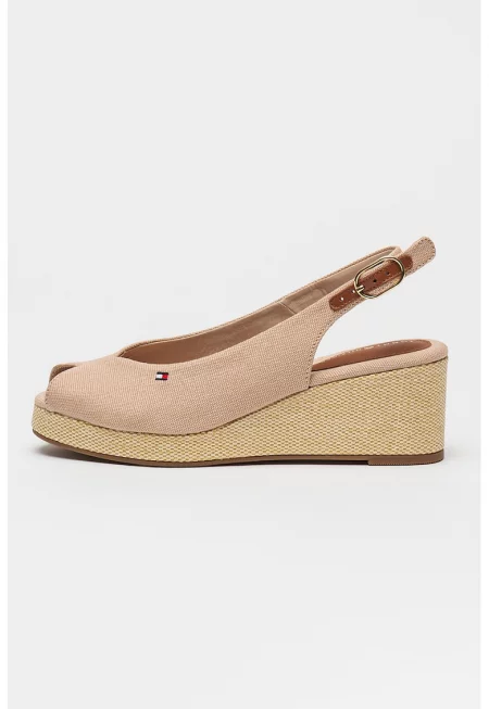 Скосени сандали Flag с каишка на петата - Прашно розово