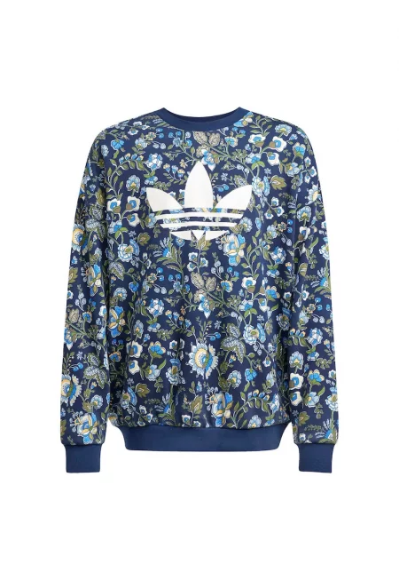 Спортна блуза с флорален принт и контрастно лого