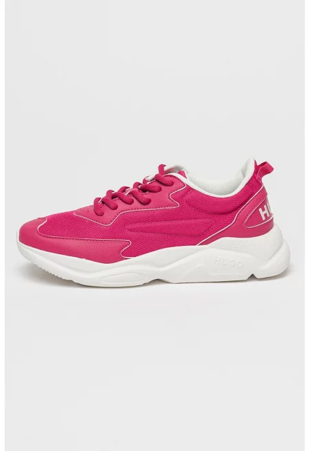 Спортни обувки Leon с лого - Яркорозово