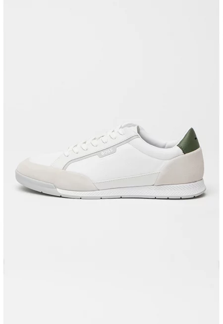 Спортни обувки Nitan от текстил - Бял/Пепеляво сиво/Мръснобял