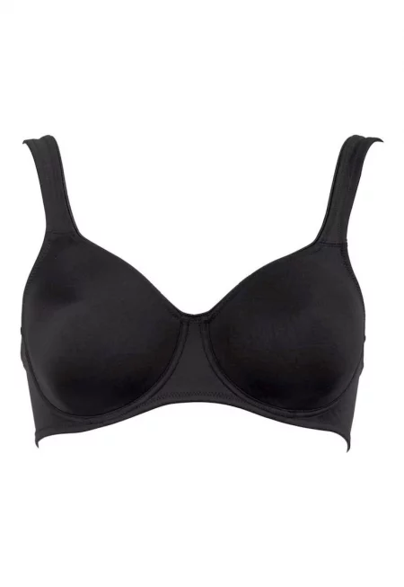 Сутиен с подплънки и банели - Избеляло черно