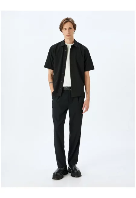 Свободна риза с къси ръкави