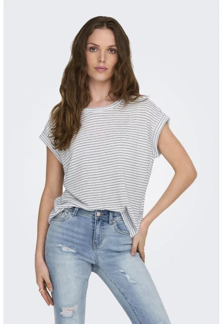 Свободна тениска на райе