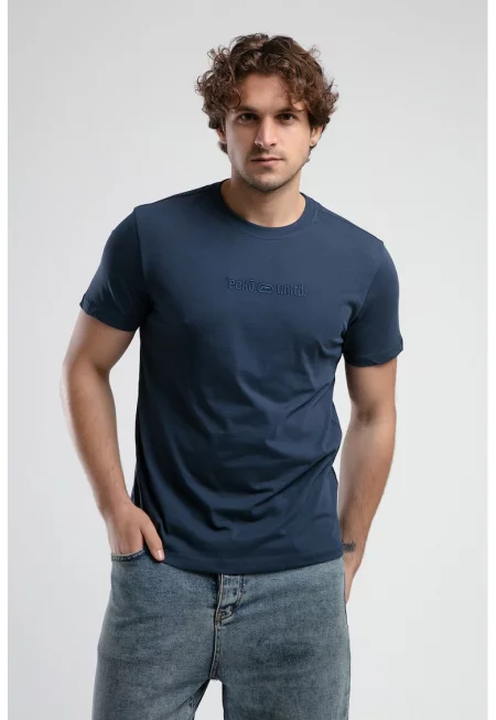 Тениска Empire с бродирано лого - Тъмносин