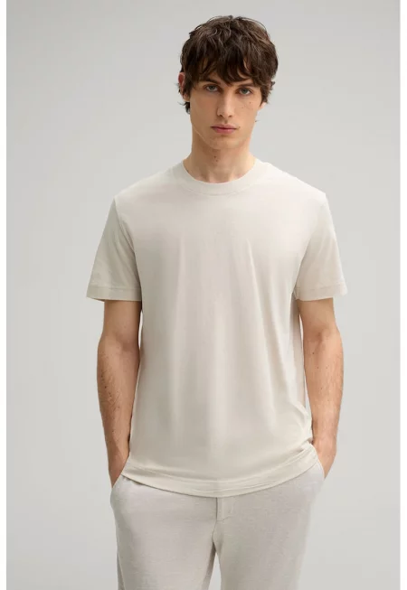 Тениска Regular Fit с кръгло деколте 30045538 - Бежов