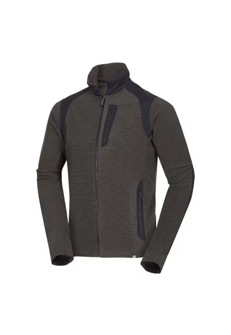 Трекинг суитшърт Szymon с цип - Тъмнозелен