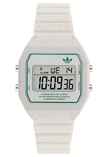 Унисекс часовник  Digital Two - кварцов - бял - водоустойчив 5 ATM