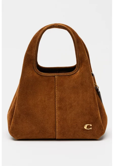 Велурена чанта за рамо Lana - Канелено кафяво