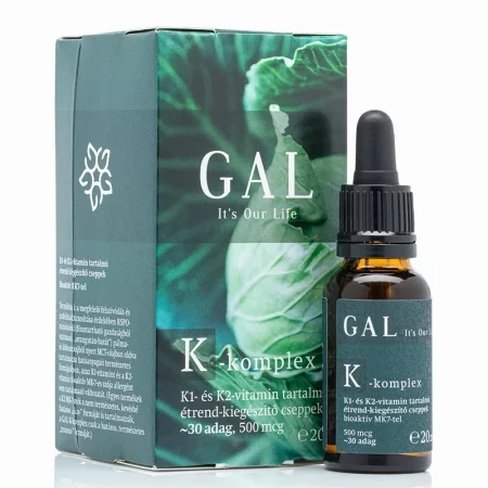 Витамин K1 455 μg + K2 45 μg K-Komplex – Нормално кръвосъсирване и костно здраве, 30 дневни дози, 20 ml капки