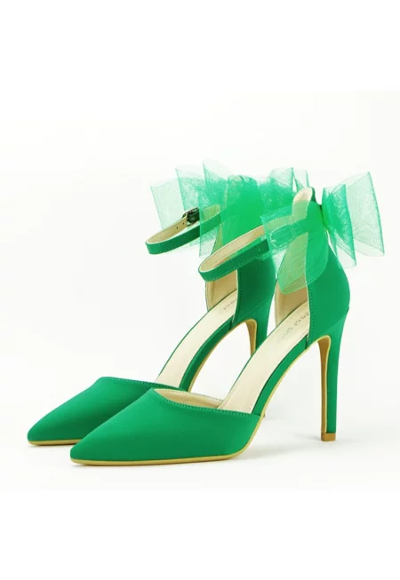 Зелени обувки с панделка 6829 03 12475