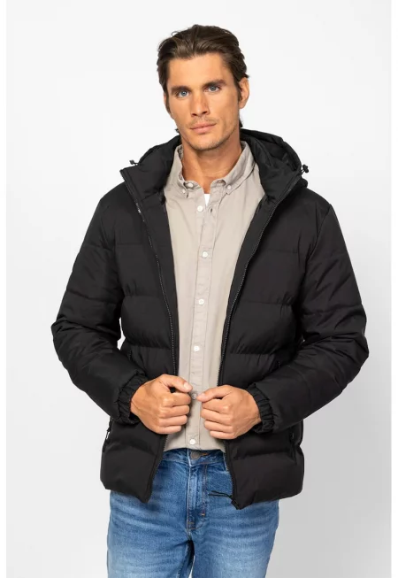 Зимно ватирано яке - Черен