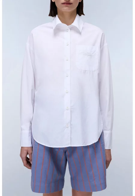 Асиметрична риза - Бял