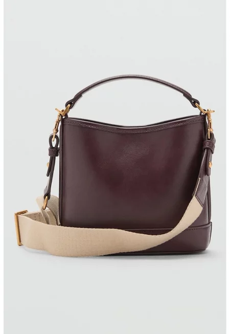 Чанта през рамо от еко кожа с отделяща се презрамка