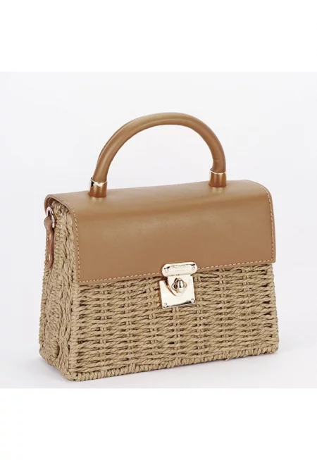 Чанта през рамо от хартиена слама  C1057 15 17652