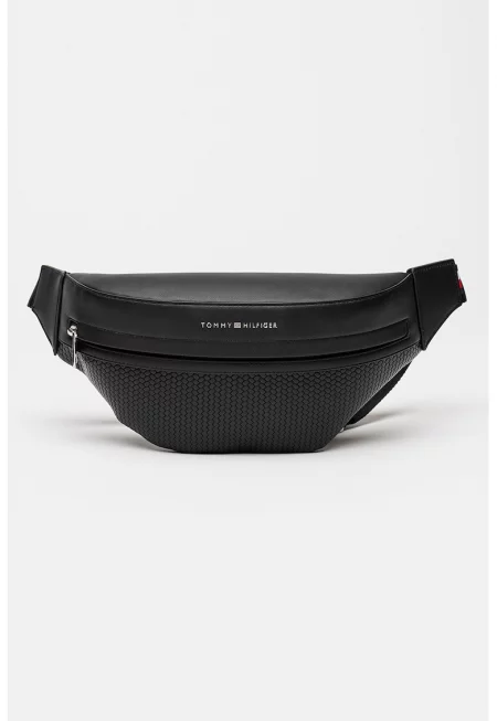 Чанта за кръста от еко кожа със сплетени детайли