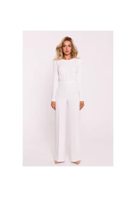 Дълъг гащеризон с широки крачоли -