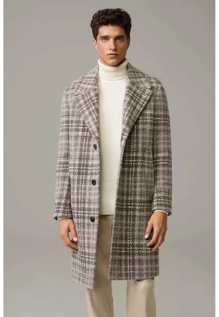 Дълго палто със закопчаване с копчета - Сив