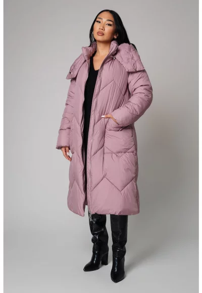 Дълго зимно яке с качулка