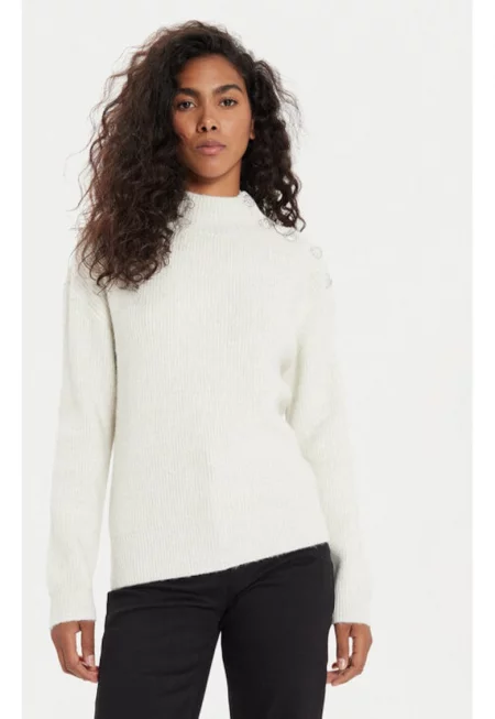 Дамска блуза  304482076 - Полиестер/Акрил - Бежов - Бежов