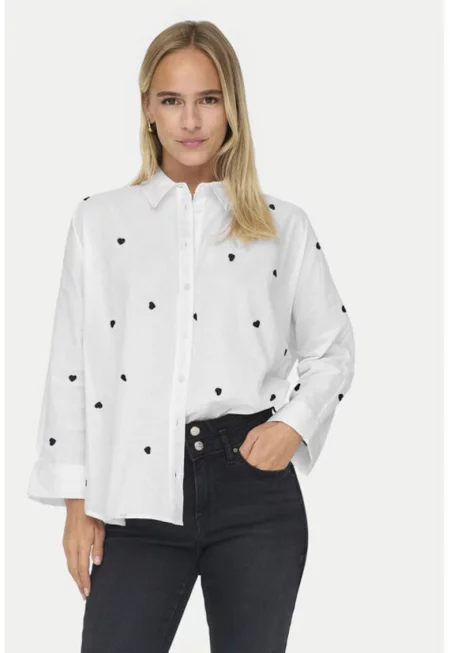 Дамска риза -  304791093 - Памук - Бяла