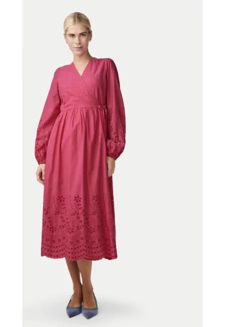 Дамска рокля -  303481520 - Розова - Памук - Розово