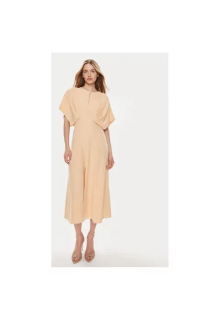 Дамска рокля -  304352614 - Полиестер - Оранжев - Оранжев