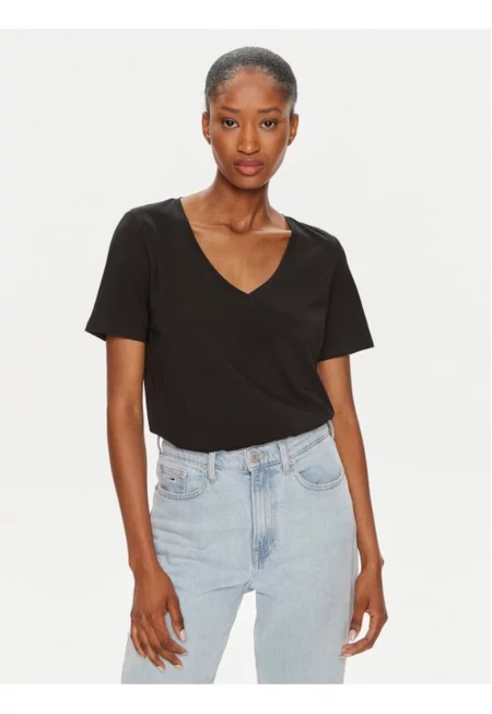 Дамска тениска -  454677 - черен - памук -