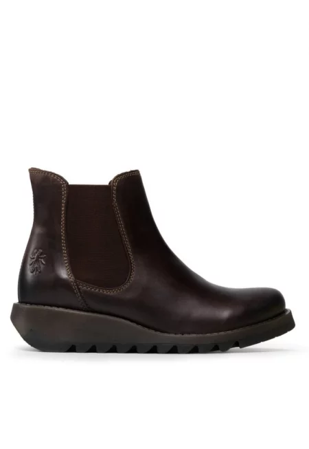 Дамски боти  209061819 - Естествена кожа - Кафяв