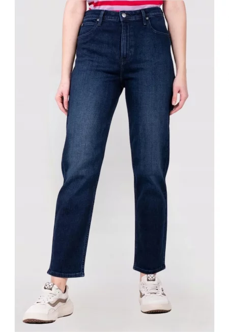 Дамски дънки  Carol - памук/еластан - висока талия - тъмносин