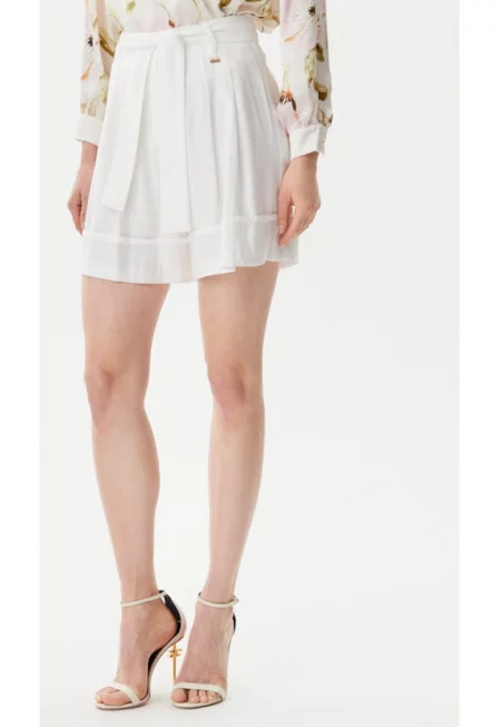 Дамски къси панталони -  305291066 - Вискоза - Бял - Бял
