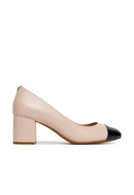 Дамски обувки -  ток - естествена кожа - розов - модел Soft Pink