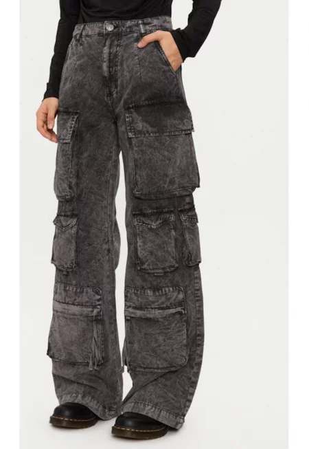 Дамски панталон -  304543050 - Памук - Сив - Сив