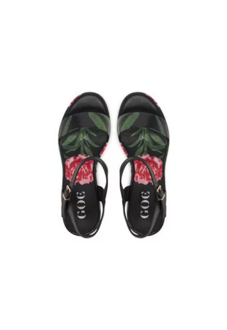 Дамски сандали - RR2N4250 -  Естествена кожа - Черен