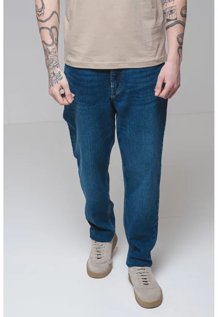 Дънки с паднало дъно - Тъмносин