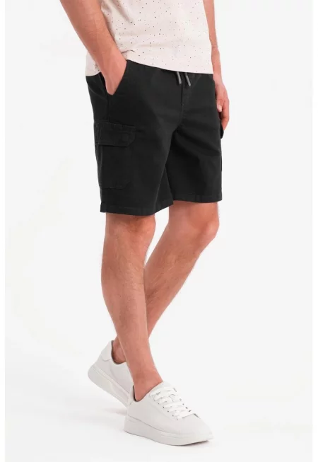 Дънков къс панталон - Черен