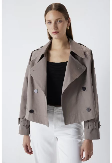 Двуреден къс тренч