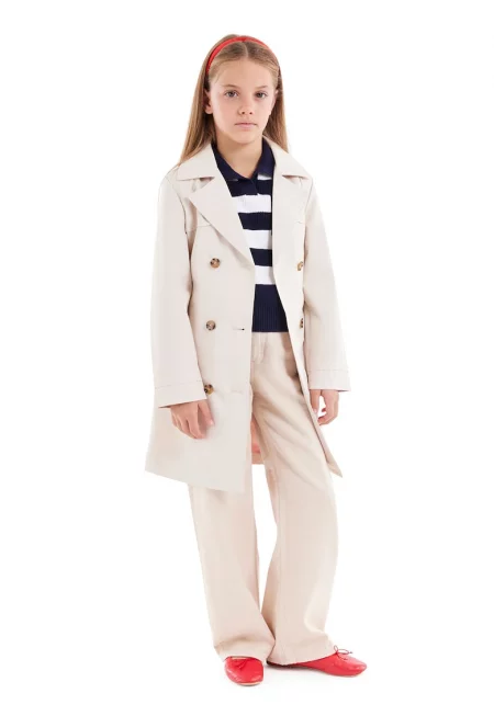 Двуреден тренч - Светло бежово