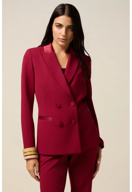 Двуредно сако с двойни ревери