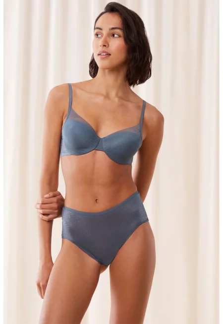 Ефирен сутиен с банели - Въглен сиво