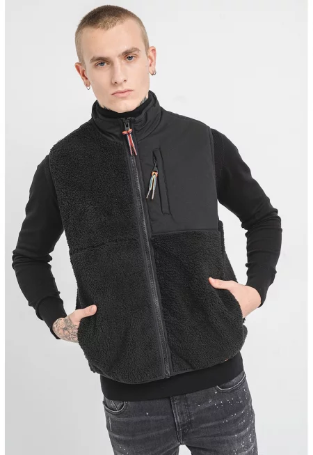 Елек Ben с джоб с цип - Черен