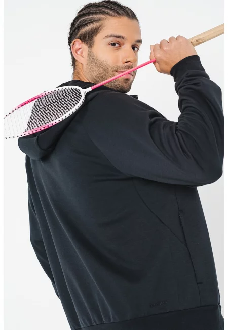 Фитнес худи с Dri Fit - Черен