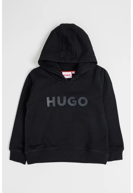 Худи с лого - Черен